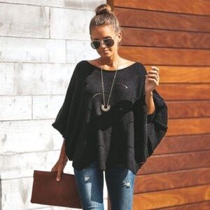 Vici Oversized Dolman Sleeve Knot Sweater
